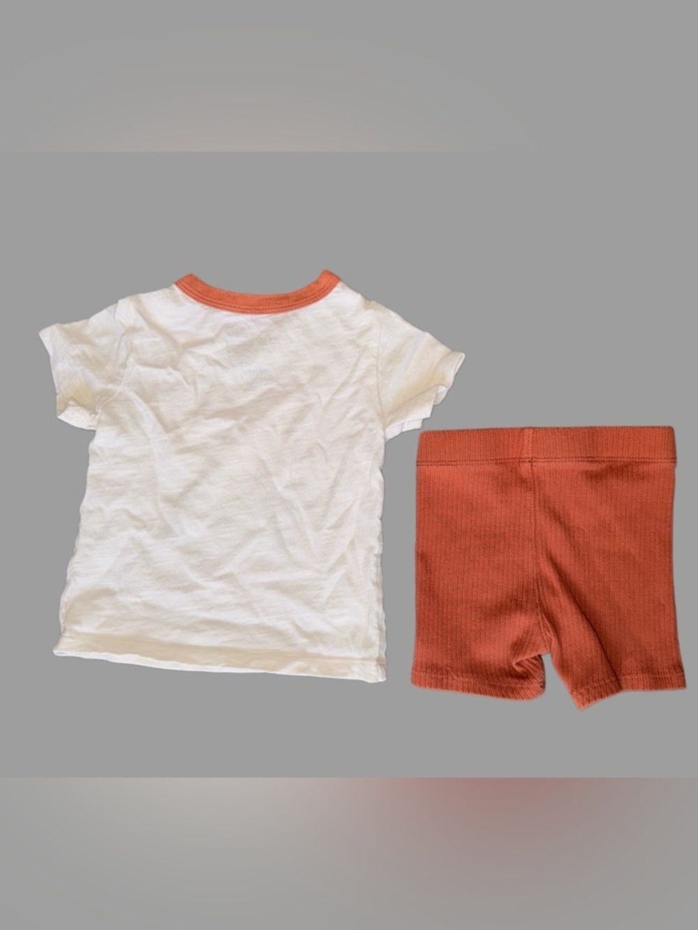 Little Co. Retro Floral Tee & Ribbed Shorts Set | Baby Girl | 6M | Like New - Picture 2 of 3